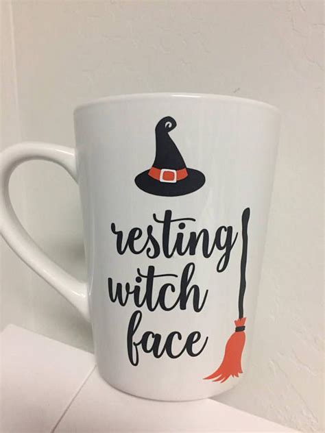 Resting enchanting witch face mug